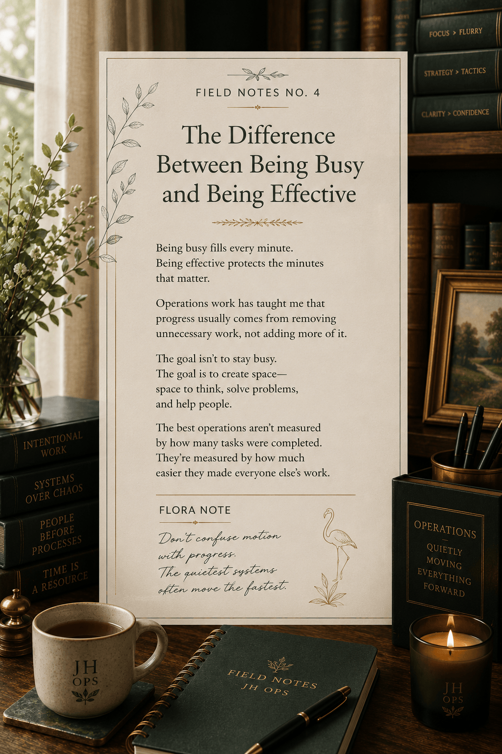 Field Note 4: The Difference Between Being Busy and Being Effective